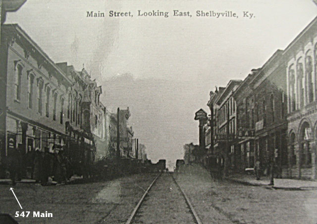 Historical photo of downtown Shelbyville